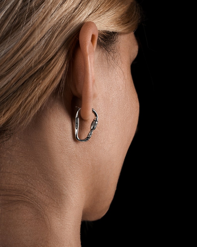 Miniature Carabiner earrings Single