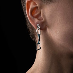 Miniature - Climbing anchor earrings with quickdraws