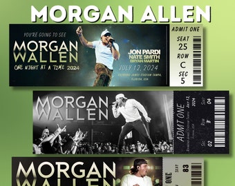 Morgan Wallen Ticket, One Night at a Time Tour Ticket,PERSONALIZED Morgan Wallen Concert Ticket Gift, Surprise Morgan Wallen Ticket