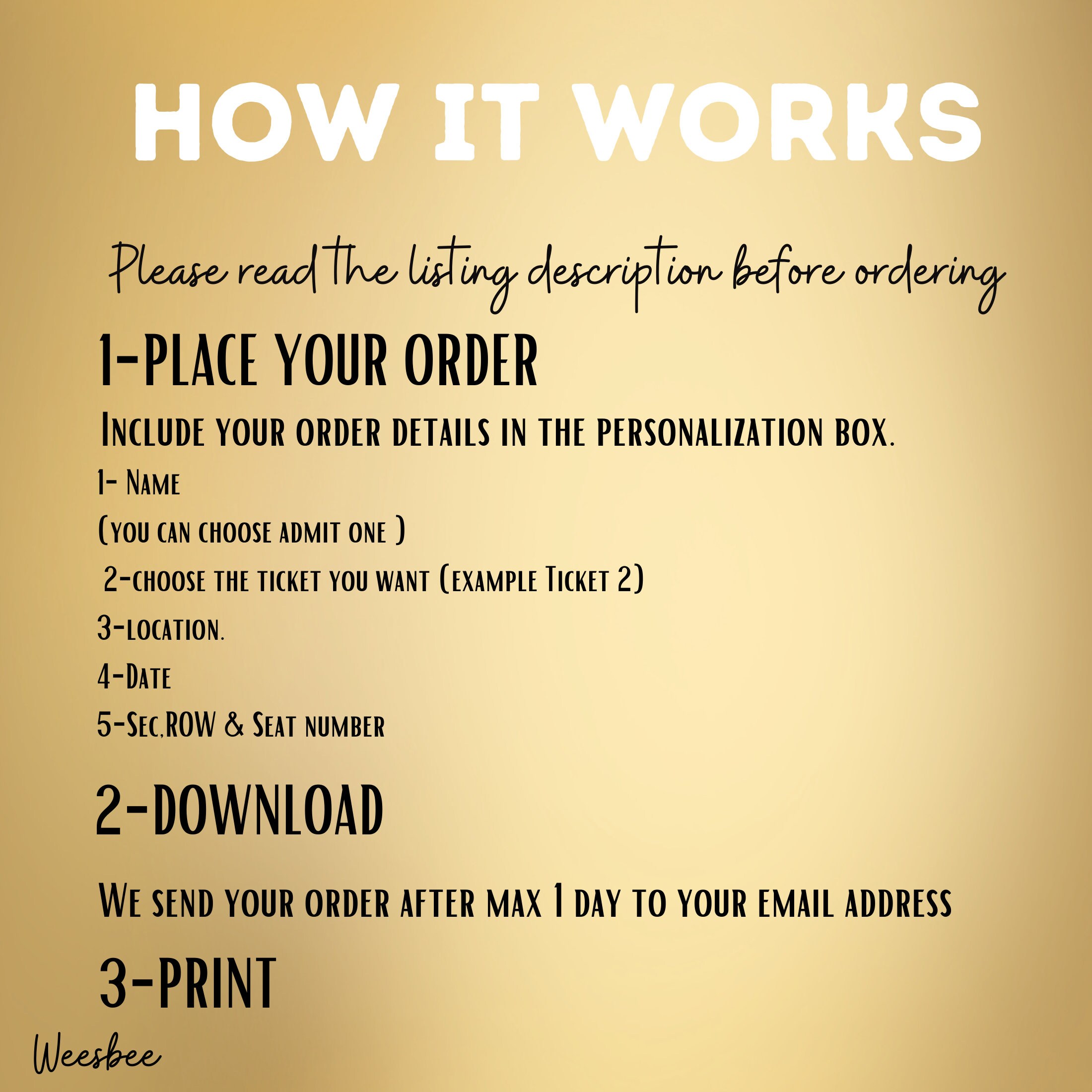 Customizable Adele Concert Ticket Stub Souvenir, Weekends With Adele in