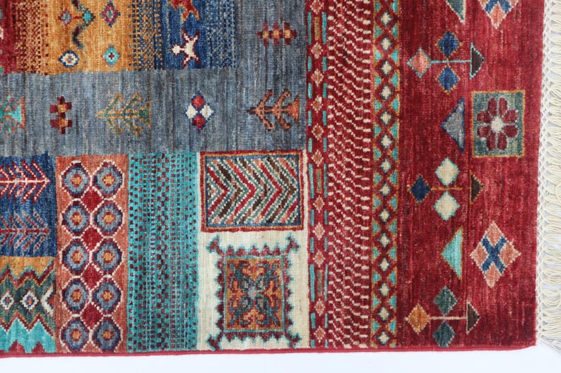 Persion Rug Figures 6X9FT Animal Print Gabbeh Rug - Persion Style Hand Knotted Gabbeh Rug ...