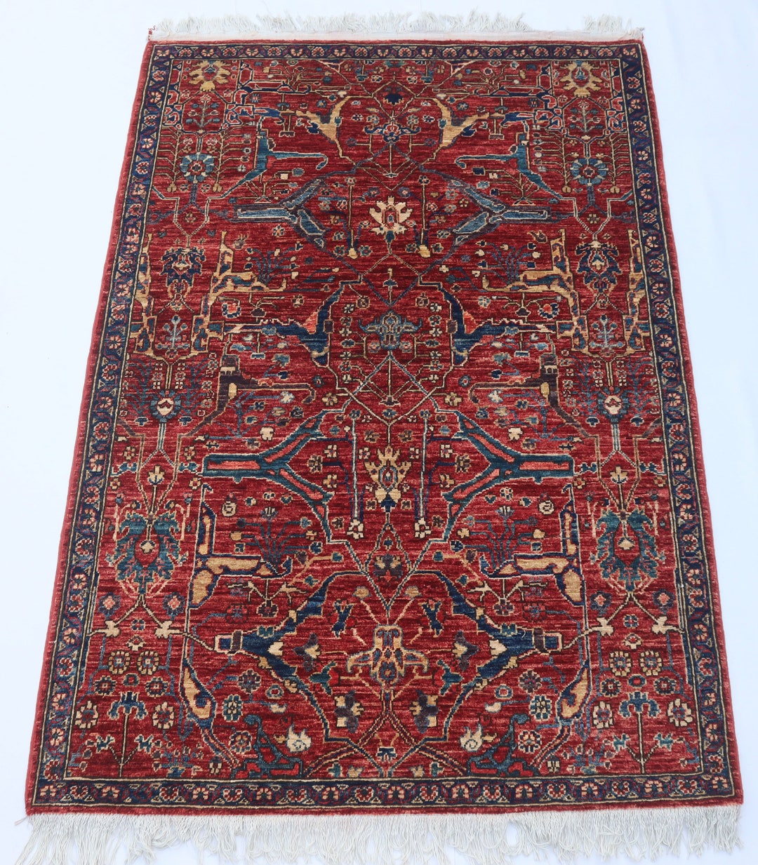 4x6ft Bidjar Area Rug - Persian Style Afghan Hand Knotted Oriental Rug ...