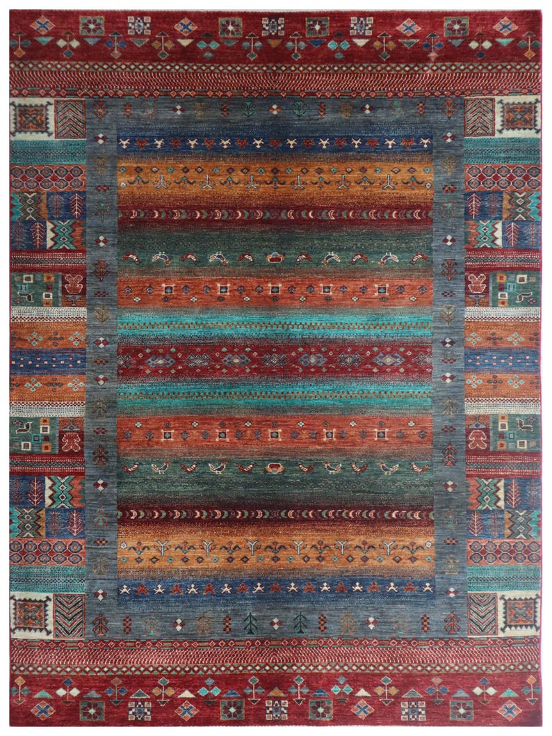Persion Style Rug Image 6X9FT Animal Print Gabbeh Rug - Persion Style Hand Knotted Gabbeh Rug ...