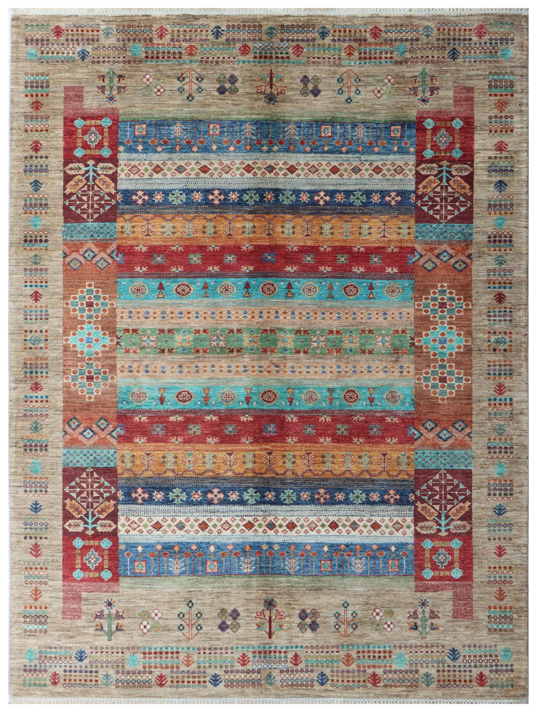 Size 6X8FT Tree Gabbeh Rug- Tree of Life Persion Style Hand Knotted ...