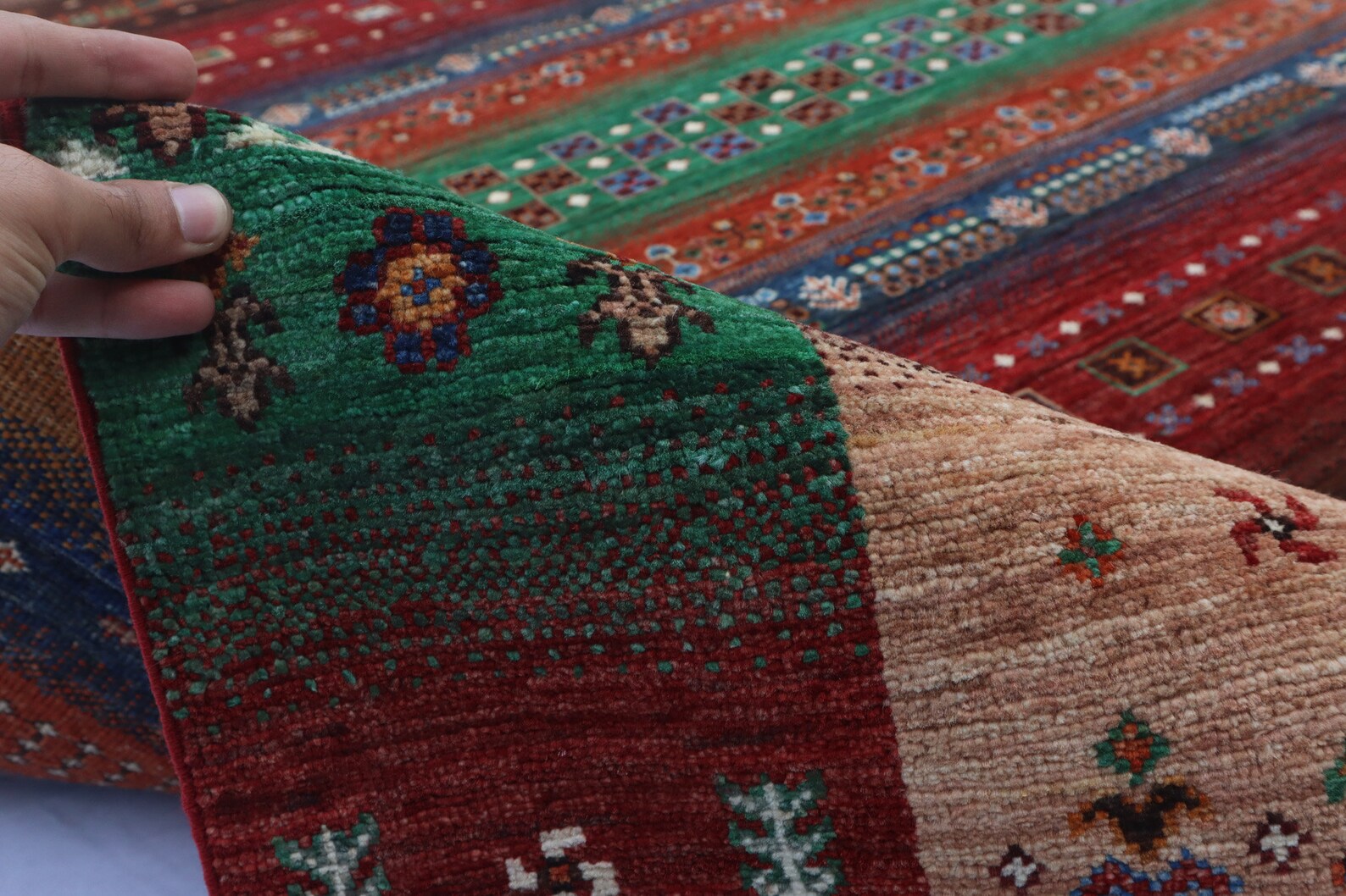 Persion Style Rug Image 6X9 FT Gabbeh Rug - Persion Style Hand Knotted Afghan Gabbeh Rug ...