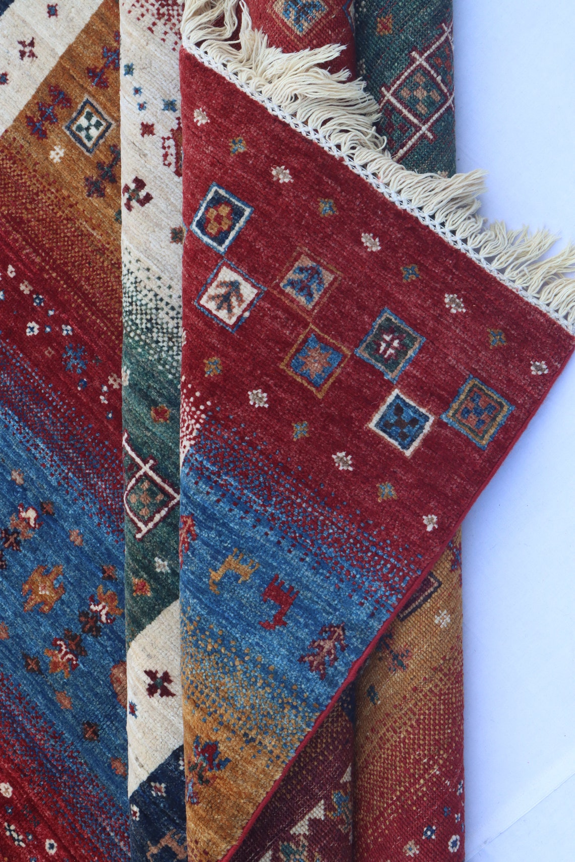 Persion Style Rug Image Size 6X8FT Tree Gabbeh Rug- Tree of Life Persion Style Hand Knotted ...