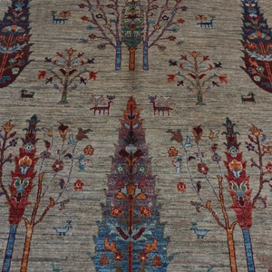 6X8 FT Tree Gabbeh Rug - Tree of Life Persion Style Hand Knotted Gabbeh ...