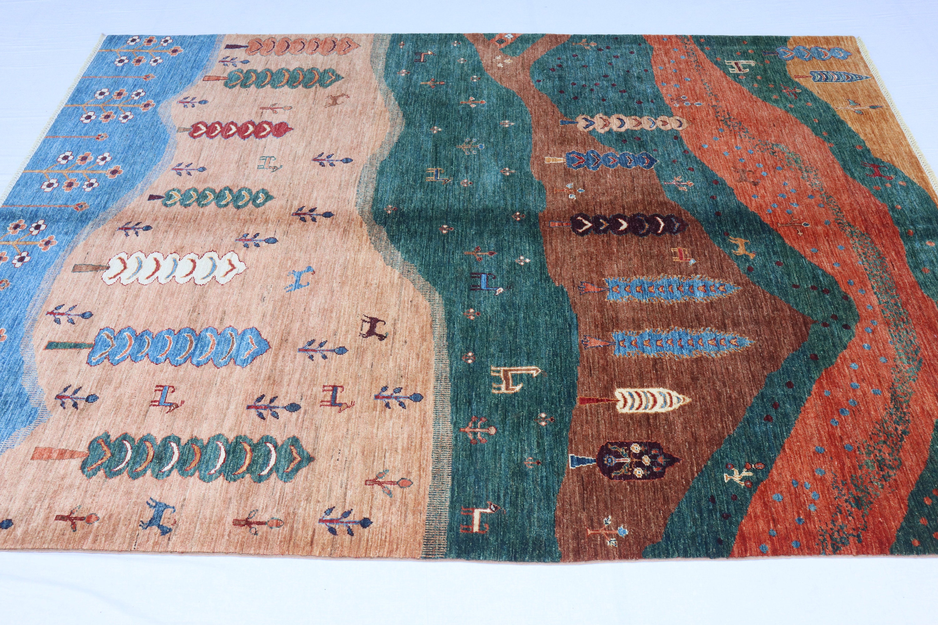 Persion Style Rug Image 7X10 Tree Gabbeh Rug - Tree of Life Persion Style Hand Knotted Gabbeh ...