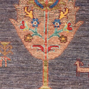 6X8 FT Tree Gabbeh Rug Tree of Life Persion Style Hand Knotted Gabbeh ...
