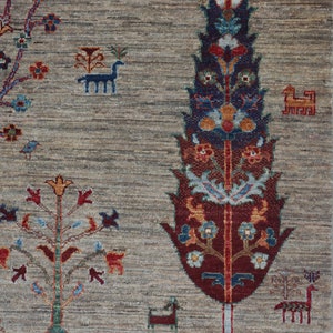 6X8 FT Tree Gabbeh Rug - Tree of Life Persion Style Hand Knotted Gabbeh ...