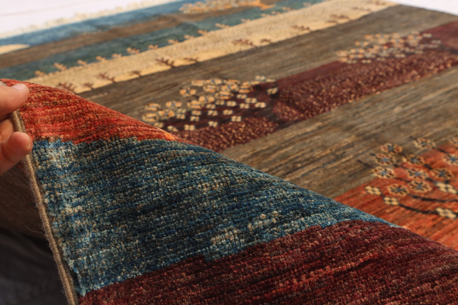 6X8 FT Tree Gabbeh Rug Tree of Life Persion Style Hand Knotted Gabbeh ...