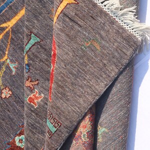 6X8 FT Tree Gabbeh Rug Tree of Life Persion Style Hand Knotted Gabbeh ...