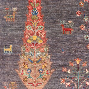 6X8 FT Tree Gabbeh Rug Tree of Life Persion Style Hand Knotted Gabbeh ...