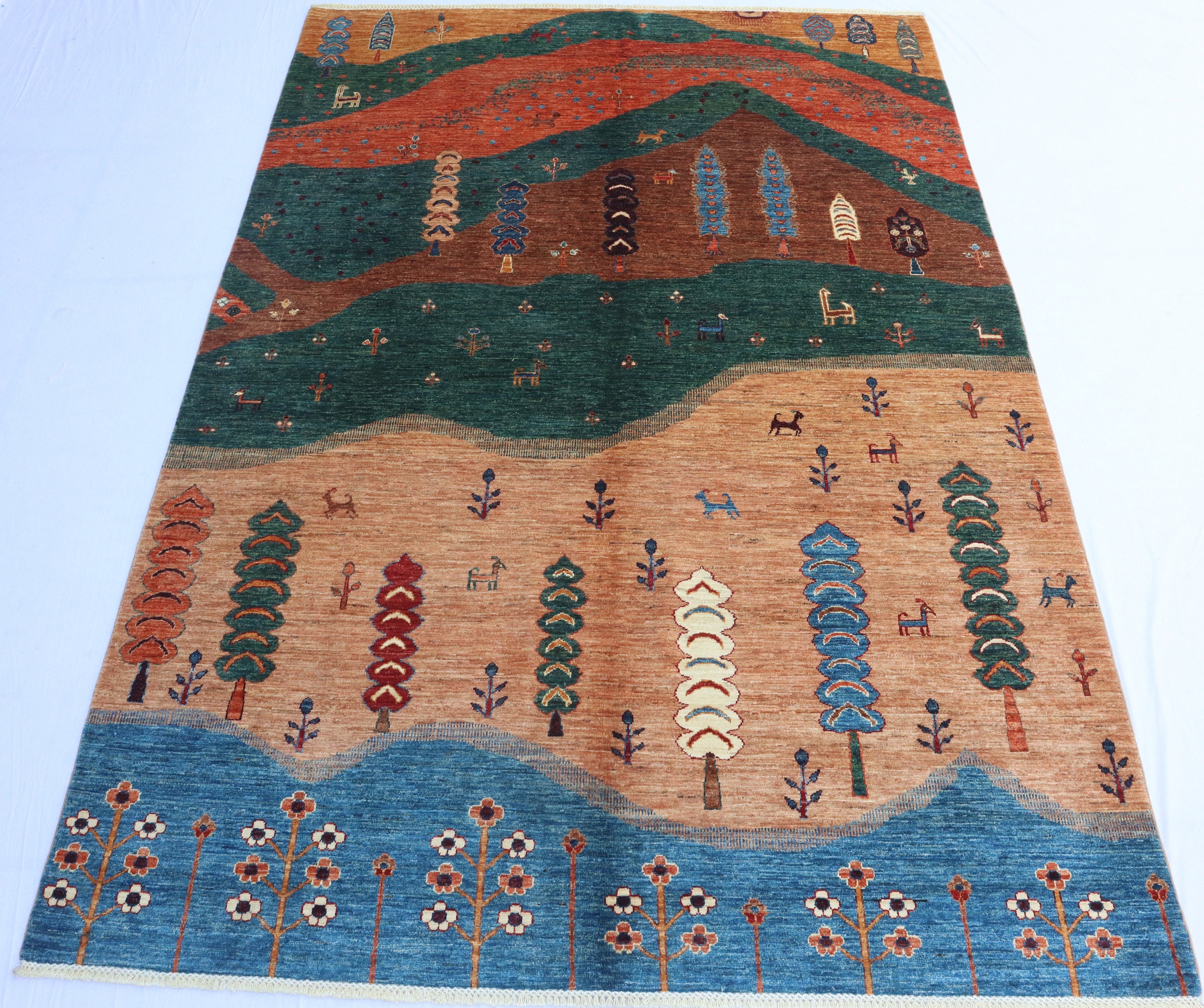 Persion Rug Figures 7X10 Tree Gabbeh Rug - Tree of Life Persion Style Hand Knotted Gabbeh ...