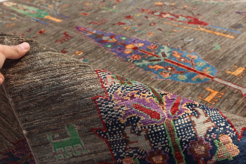 6X8 FT Tree Gabbeh Rug - Tree of Life Persion Style Hand Knotted Gabbeh ...