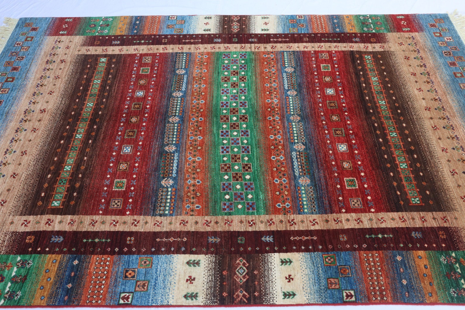 Persion Style Rug Image 6X9 FT Gabbeh Rug - Persion Style Hand Knotted Afghan Gabbeh Rug ...