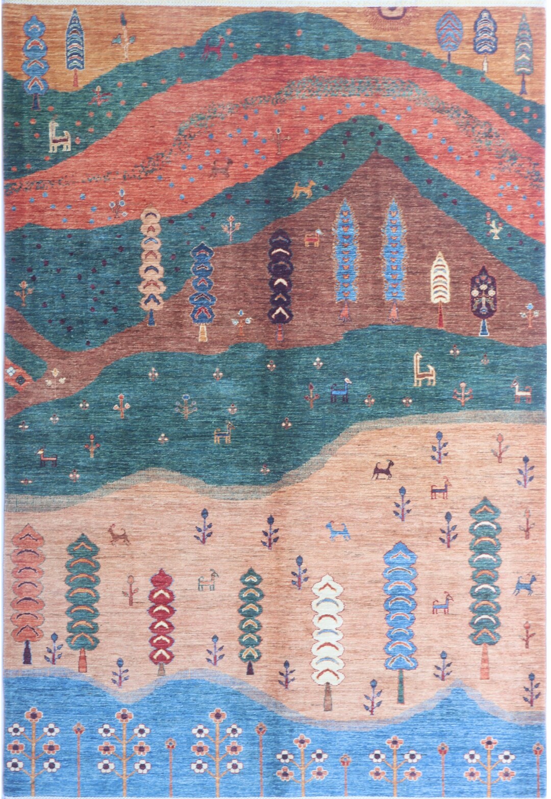Persion Style Rug Image 7X10 Tree Gabbeh Rug - Tree of Life Persion Style Hand Knotted Gabbeh ...