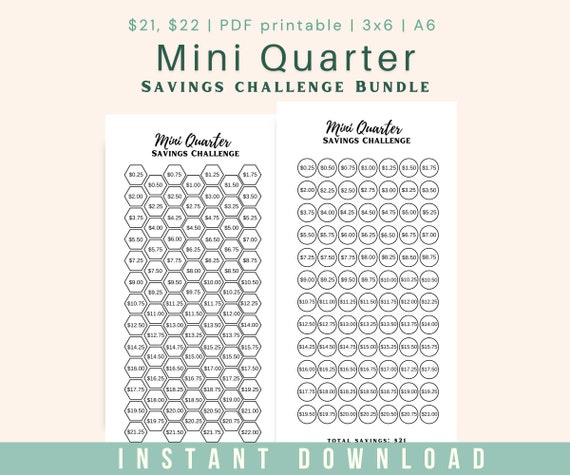 人気商品は Mini Quarter Savings Challenge, Savings Challenge, A6 Money 文房具・ステーショナリー