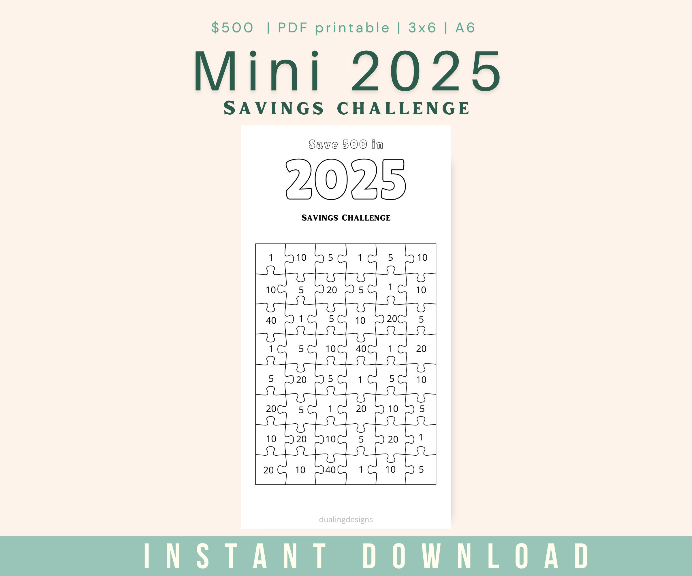 100 Saving challenge デザイン⑫ Box ver. 100 Envelope Saving Challenge – Tenkaybox