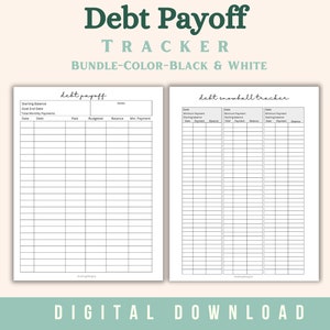 Debt Payoff Tracker Printable - Debt Snowball Tracker Printable - Us Letter