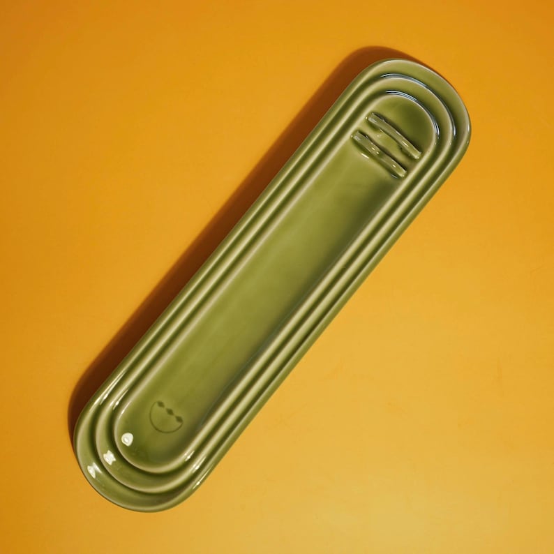 Incense Holder Handmade Ceramics Green