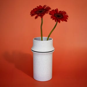 Flower Vase Bamboo 3D Printed with Plastic Container