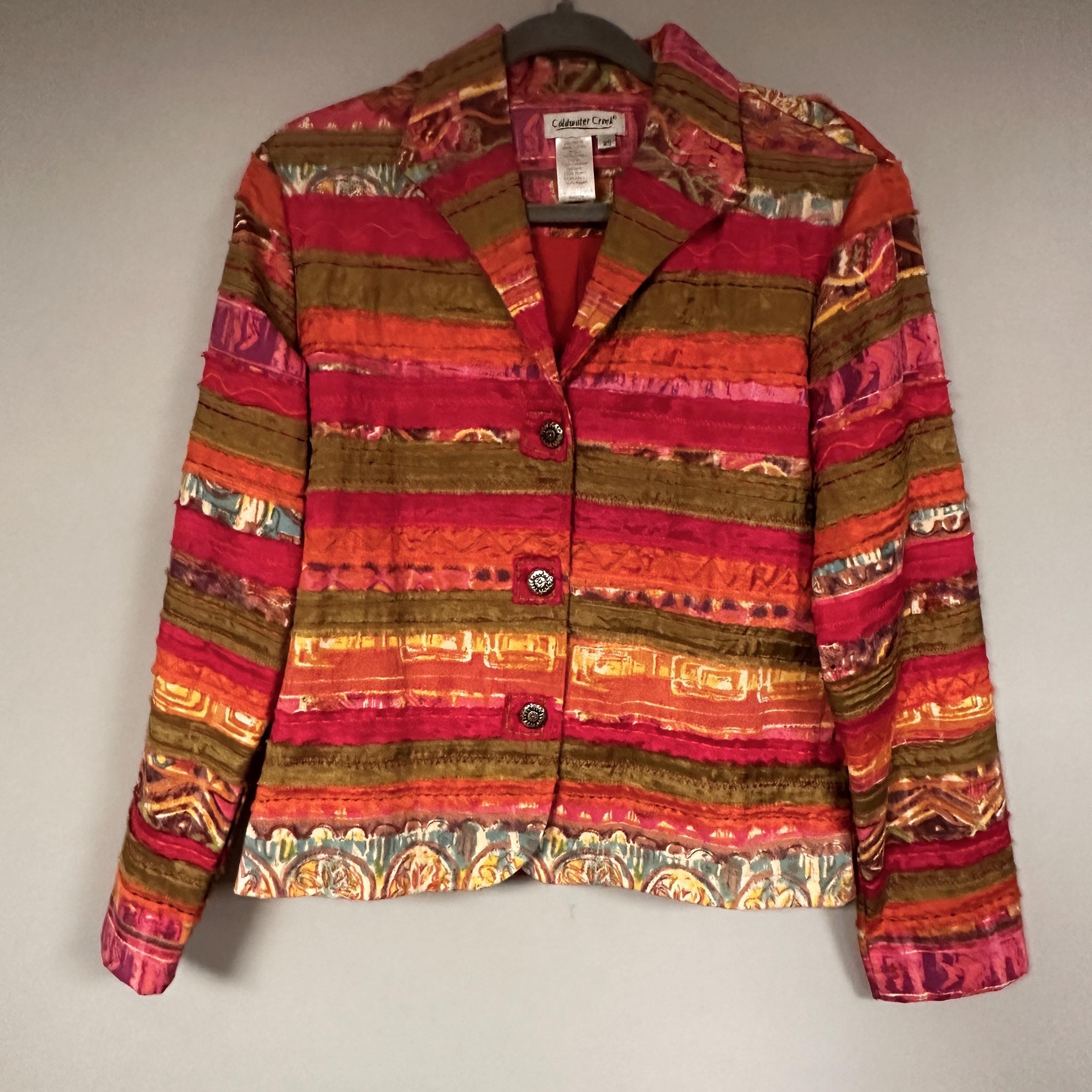 Coldwater Creek Embroidered Denim Jacket - Etsy