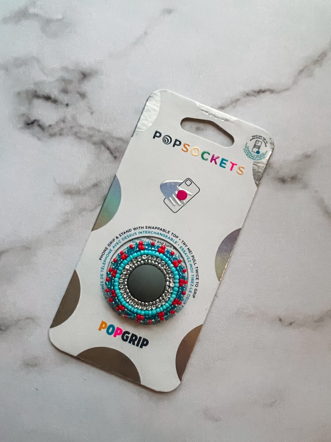Native Handmade Beaded Popsocket, Phone Accessories, Handmade Native