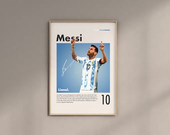 Digital Lionel Messi Poster Team Argentina Decoration Cool Football Decor Gifts For Boys Leo Messi Argentina Prints FootballSport Wall Art