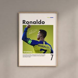 Printable Cristiano Ronaldo Poster Al Nassr Wall Art Nice Football Decor Gifts For Boys Ronaldo Al Nassr Prints Football Posters
