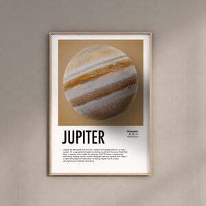 Jupiter Solar System Poster Cool Planet Wall Art Decor Space Artwork Livingroom Galaxy Decoration Stars Planets Decorative Gifts