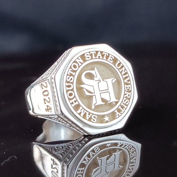 College ring,University ring,Personalized ring,Graduation ring,Graduation gift,Texas Tech Ring, Sam Houston Ring, Texas Ring Texas A&M