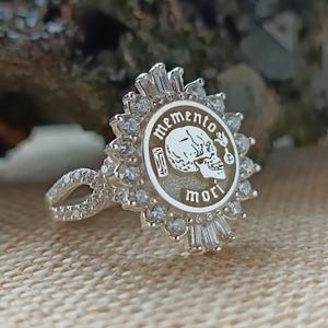 Memento Mori , Daily Stoic Ring , , Personalized Jewelry , Christmas Gift, Graduation Gift,Memento Mori Ring , Silver Memento Mori Ring