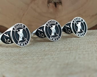 Ring der römischen Legion / Legion-X-Siegelring / Gladiatorenring / Ring eines römischen Soldaten / Schmuck aus dem antiken Rom / Silberner Legion-Ring