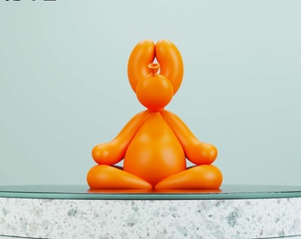 Utskrivbar ballonghund Buddha | 3D-dekor för modernt hem och barnrum