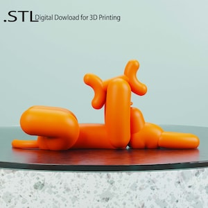 3D Balloon Dog Decor | Printable Modern Home & Kids Room Accessory