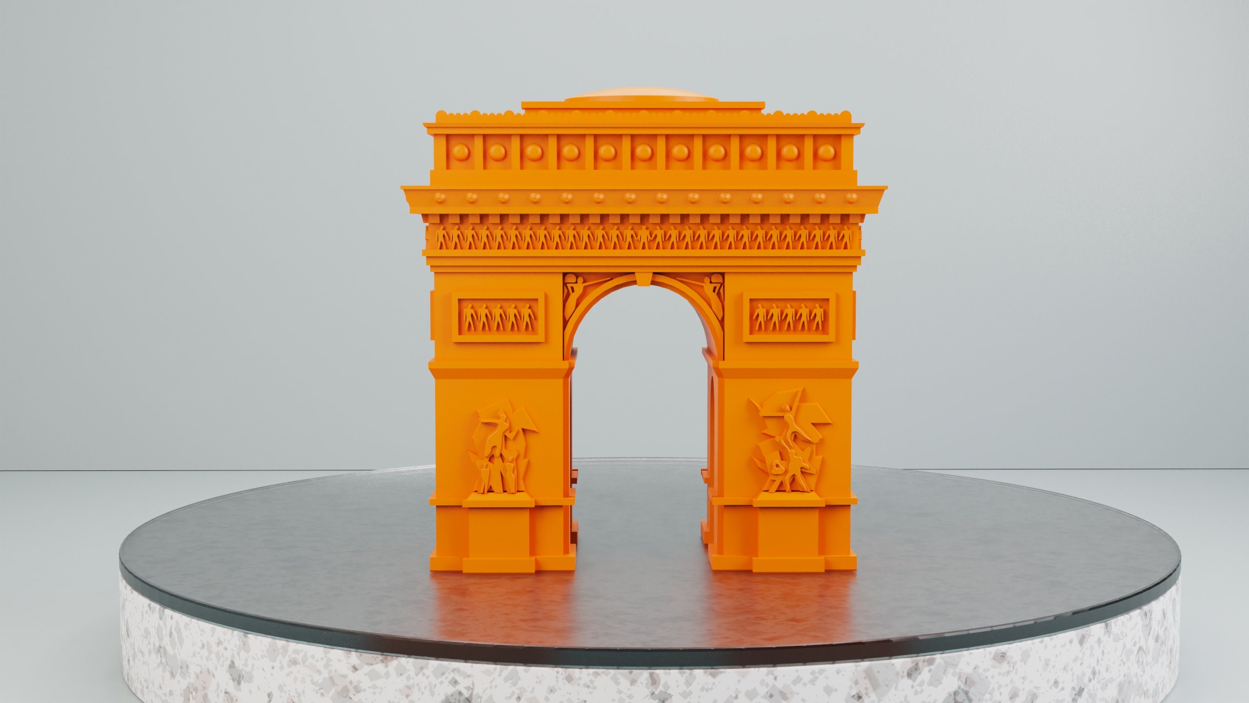 Arc De Triomphe 3D Print STL File, French Architecture Model, Printable ...