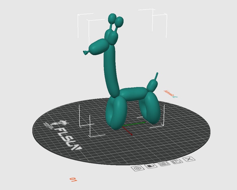 STL Balloon Giraffe | 3D Flexi Toy for Kids Room & Nursery Decor image 2