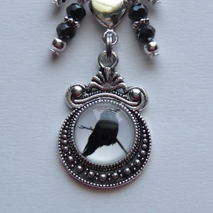 Raven, Gothic, Crow Key Chain, Bag, Purse, Car Charm, Dangle.