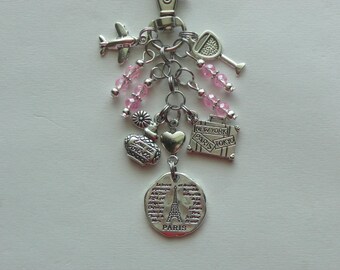 Eiffel Tower, Paris Key Chain, Bag Charm, Bookmark.