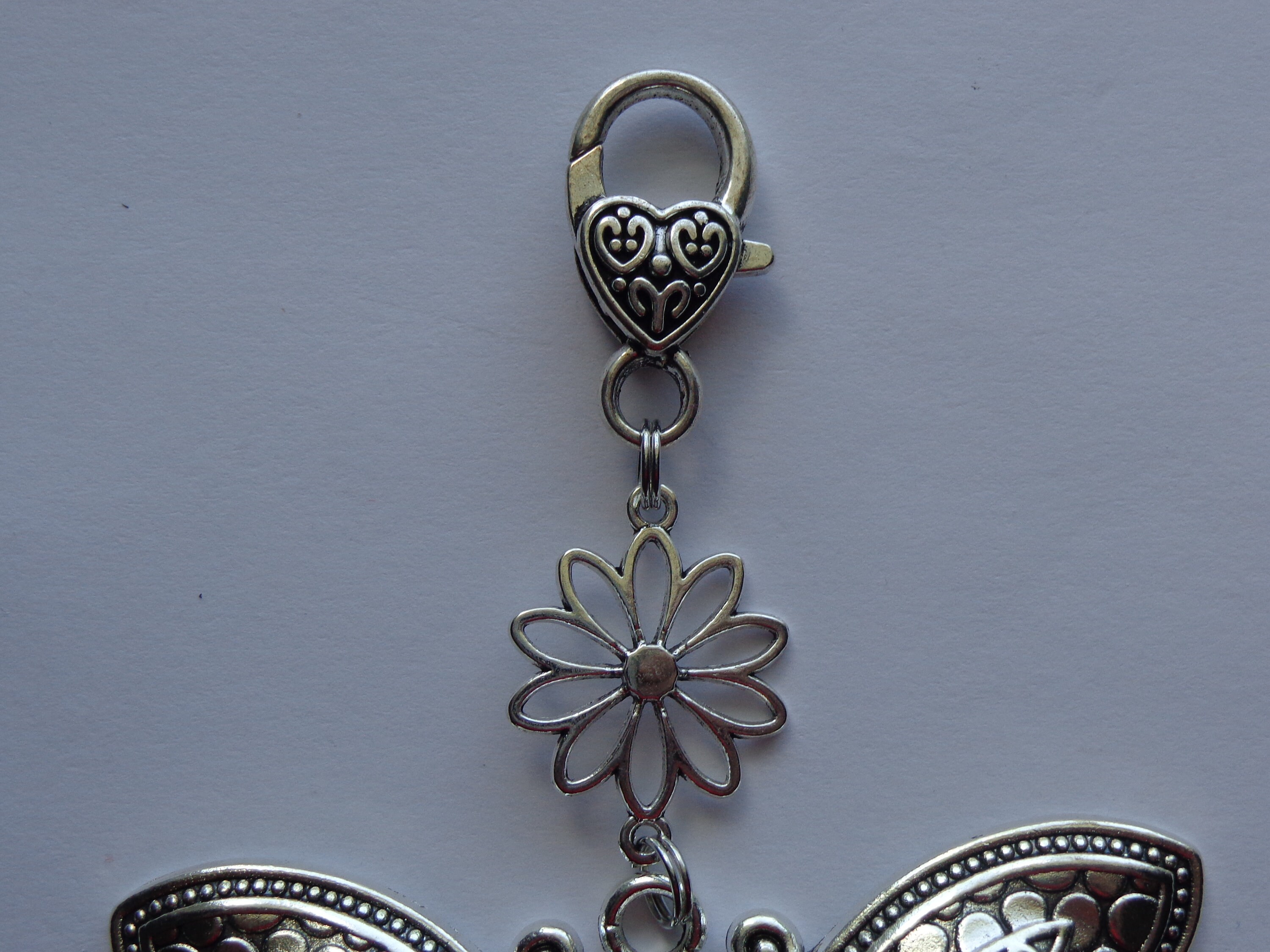 Dragonfly Angel Silver Purse Pendant & Key Chain with Rhinestone Crystal main image 0