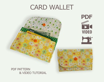 Card Wallet Sewing Pattern | PDF Sewing Pattern | Card Holder Pattern | Snap Wallet Pattern | Card Pouch Pattern hm003