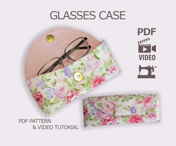 Glasses Case Sewing Pattern, Eyeglass Case, Sunglass Sleeve, Glass Holder, Fabric Cover for Eye Wear, Easy Gift Sewing Idea hm002