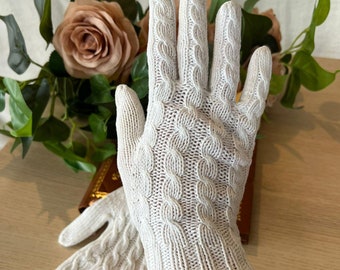 Gants vintage au crochet : faits main, style chic français des années 1940 (XS/S)