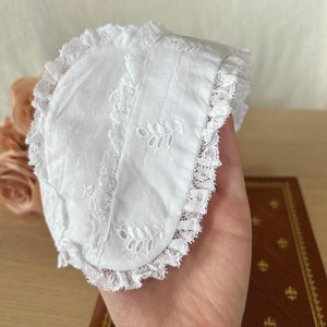 Vintage Cotton Lace Baby Bonnet XIX | Baby Beanie | Sun Hat | Doll Bonnet
