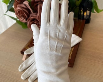 Rare Vintage Gauntlets Gloves 1930s | Handmade in France | Authentic Antique Old Gloves | Stitching Design | Driving Gloves