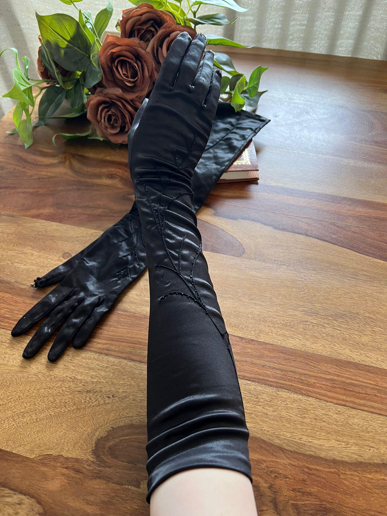 80s Long Gloves - Etsy
