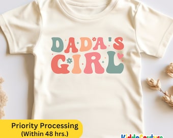 Dada's Girl Toddler Shirt, Retro Dada’s Little Girl Shirt, Pregnancy Announcement Shirt, Groovy Dada's Girl Shirt, New Dada To Be Gift Shirt