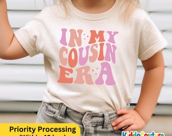 In My Cousin Era Shirt - Cousin Toddler Shirt - Retro Cousin Shirt For Girls - Cousin Natural Toddler Tee