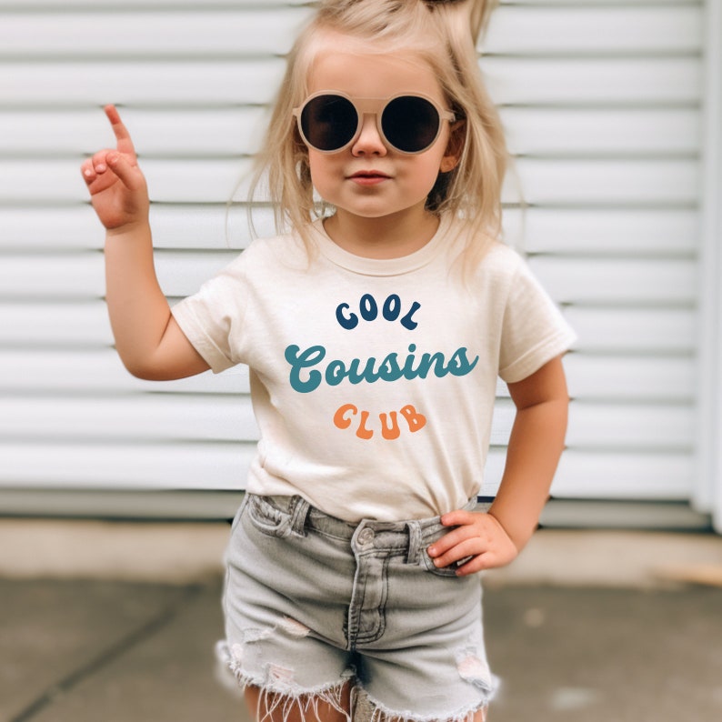 Groovy Cool Cousins Club Toddler Shirt, Cool Cousins Club Shirt, Personalized Cousins Shirt, Gift For Cool Cousins Shirt, Cousins Gift Shirt image 6